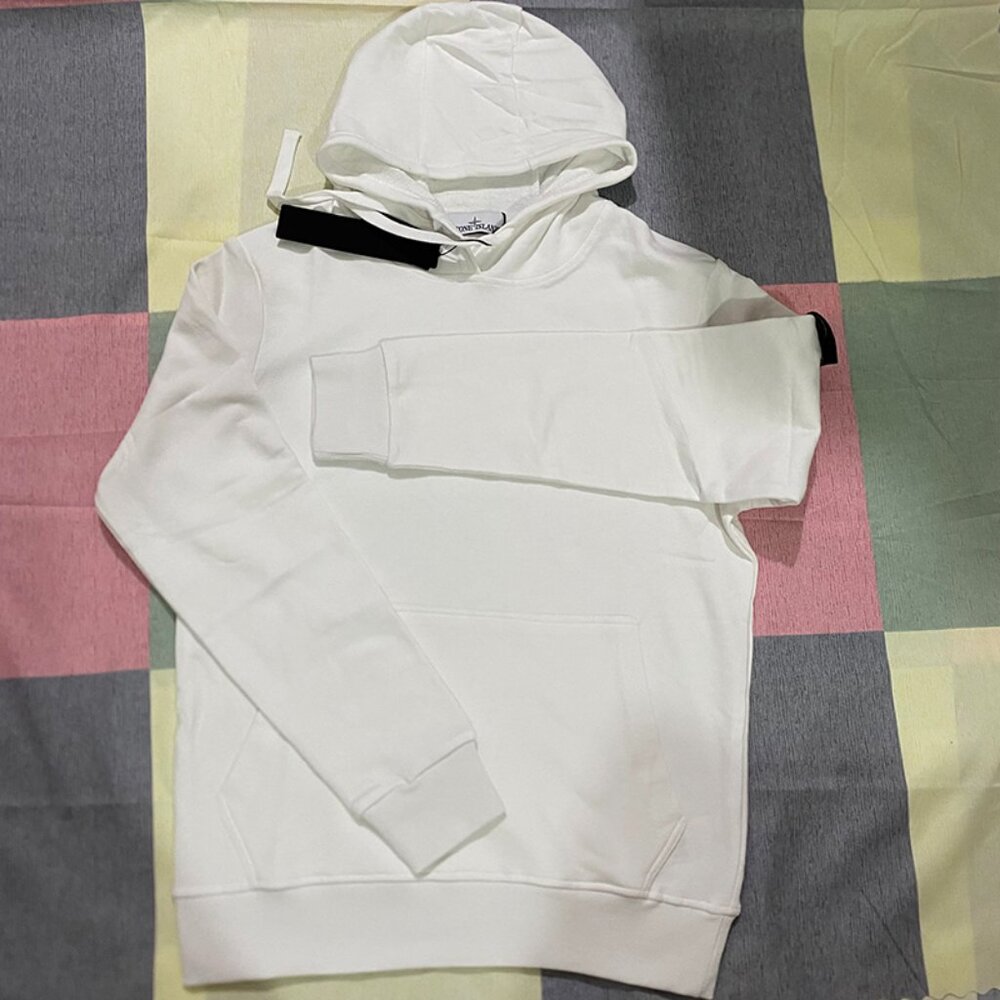 Stone Island Unisex White Hoodie